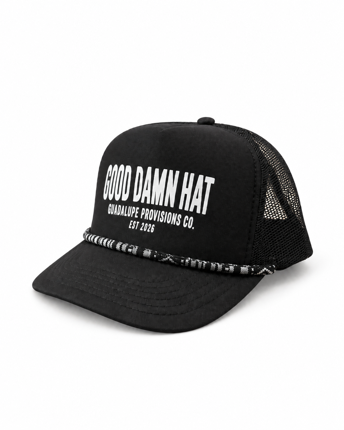 The Good Damn Trucker Hat Tilt View